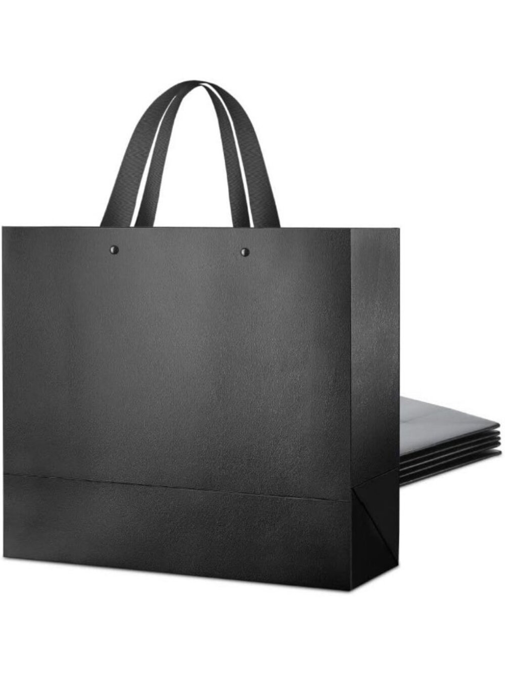 6 Extra Large Black Gift Bags with Handles - Perfect for Parties & Events